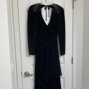 Elegant Black Long Sleeve Dress